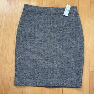 NEW Loft tweed herringbone wool skirt